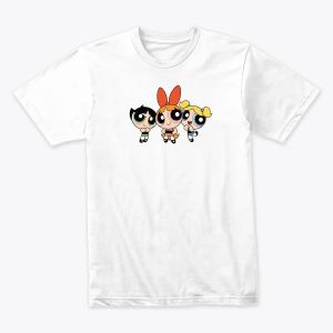 The Powerpuff Girls – Cute & Colorful Cartoon Trio Design Tshirt