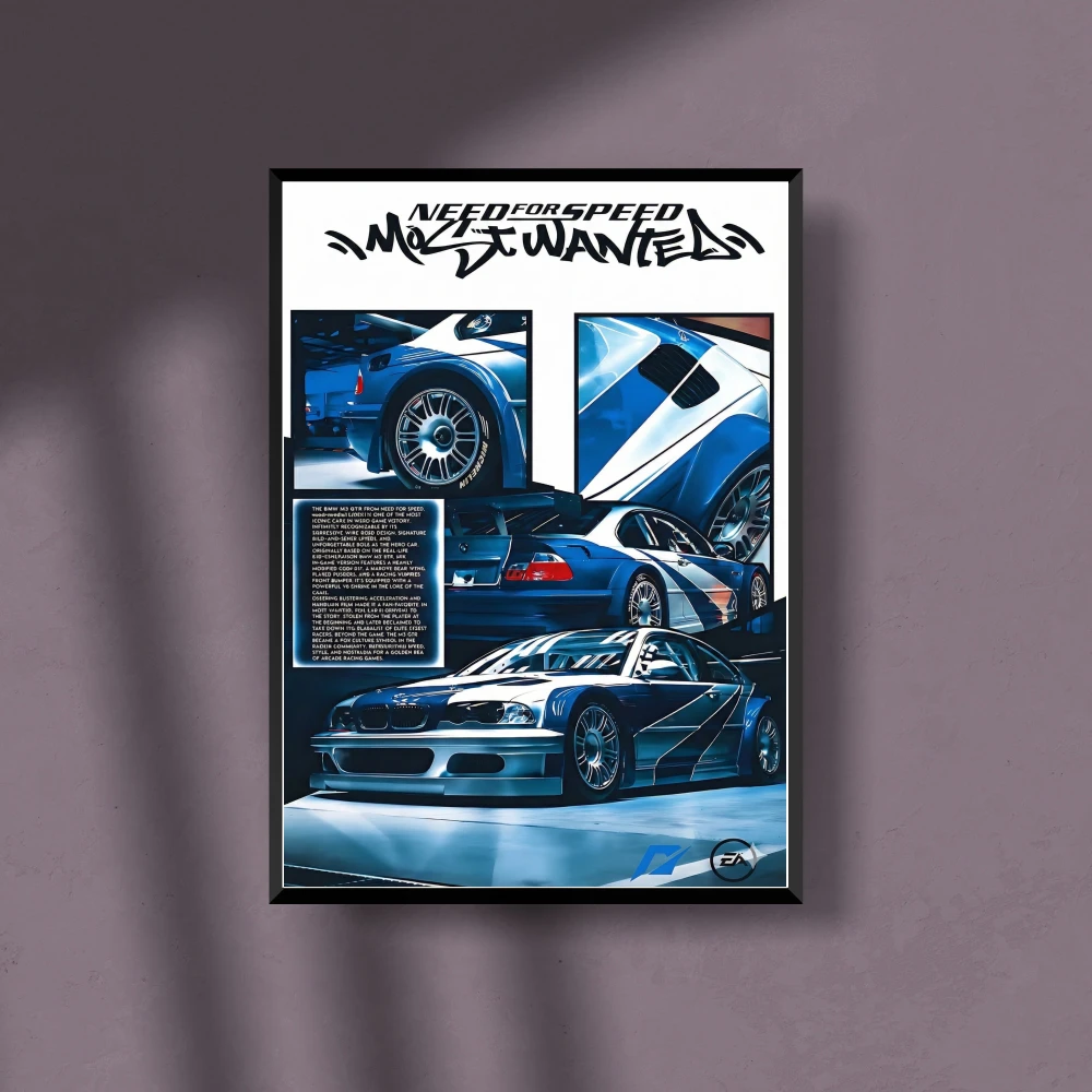 BMW m3 gtr Poster A3