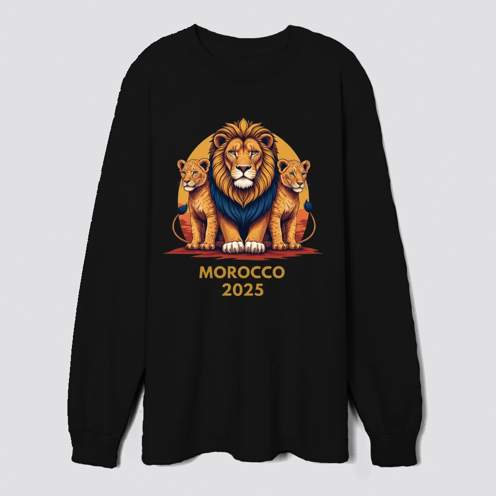 سويتشيرت دعم المنتخب المغربي كأس إفريقيا 2025 Sweatshirt Support Équipe Maroc CAN 2025