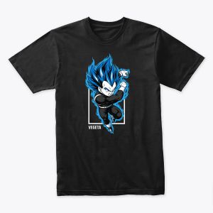 Blue Flame Vegeta – Anime Warrior in Action Tshirt