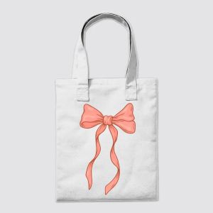 Peachy Ribbon Charm Tote Bag