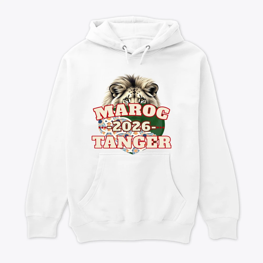 Maroc 2026 Tanger Sweatshirt Retro Sport – Moroccan Lion Football Style