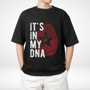 Morocco Flag Fingerprint: It's in My DNA T-shirt