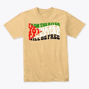 "From the River to the Sea" Palestine Art - Groovy Protest Design