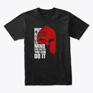 Spartan Warrior Mindset – Motivational Fitness Tshirt