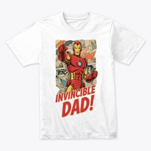 Marvel Iron Man Invincible Dad Father's Day Comic Retro