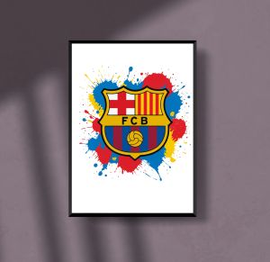 FC Barcelona Colors of Catalonia Poster A4