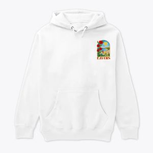 Behind Layers – Coastal Bloom Graphic Hoodie