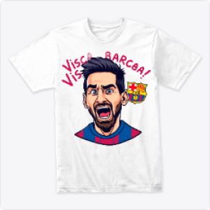 Lionel Messi Visca Barca design Tshirt