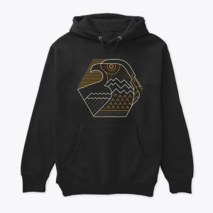 Geometric Tribal Eagle Design Capuche