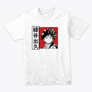 Deku Shadow Silhouette – Izuku Midoriya Red & Black Anime Art Tshirt