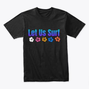 Let's Surf, Surfing Typography, Summer Beach Vibes Design