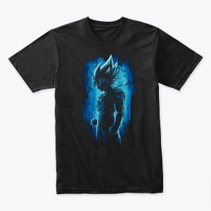 Blue Aura Saiyan – Power Awakens in Silence Tshirt