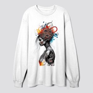 Mysterious silhouette design For a women's shirt