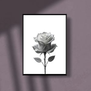 Tableau artistique avec une rose – Symbole de beauté et de sérénité