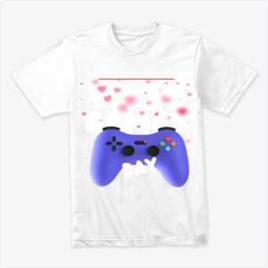 V Is For Video Games Valentines Day for kids Gamer Boy Men Tshirt