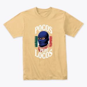 poster with masked figure and mexican