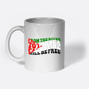 "From the River to the Sea" Palestine Art - Groovy Protest Design