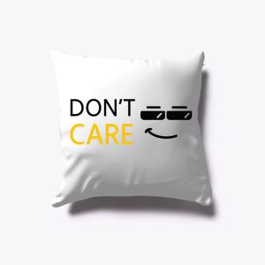 Don’t Care – Cool Attitude Emoji Design Pillow