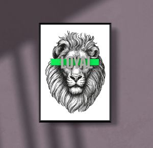 Loyal Lion Poster A4