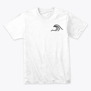 Minimalist Ocean Wave Line Art Tshirt