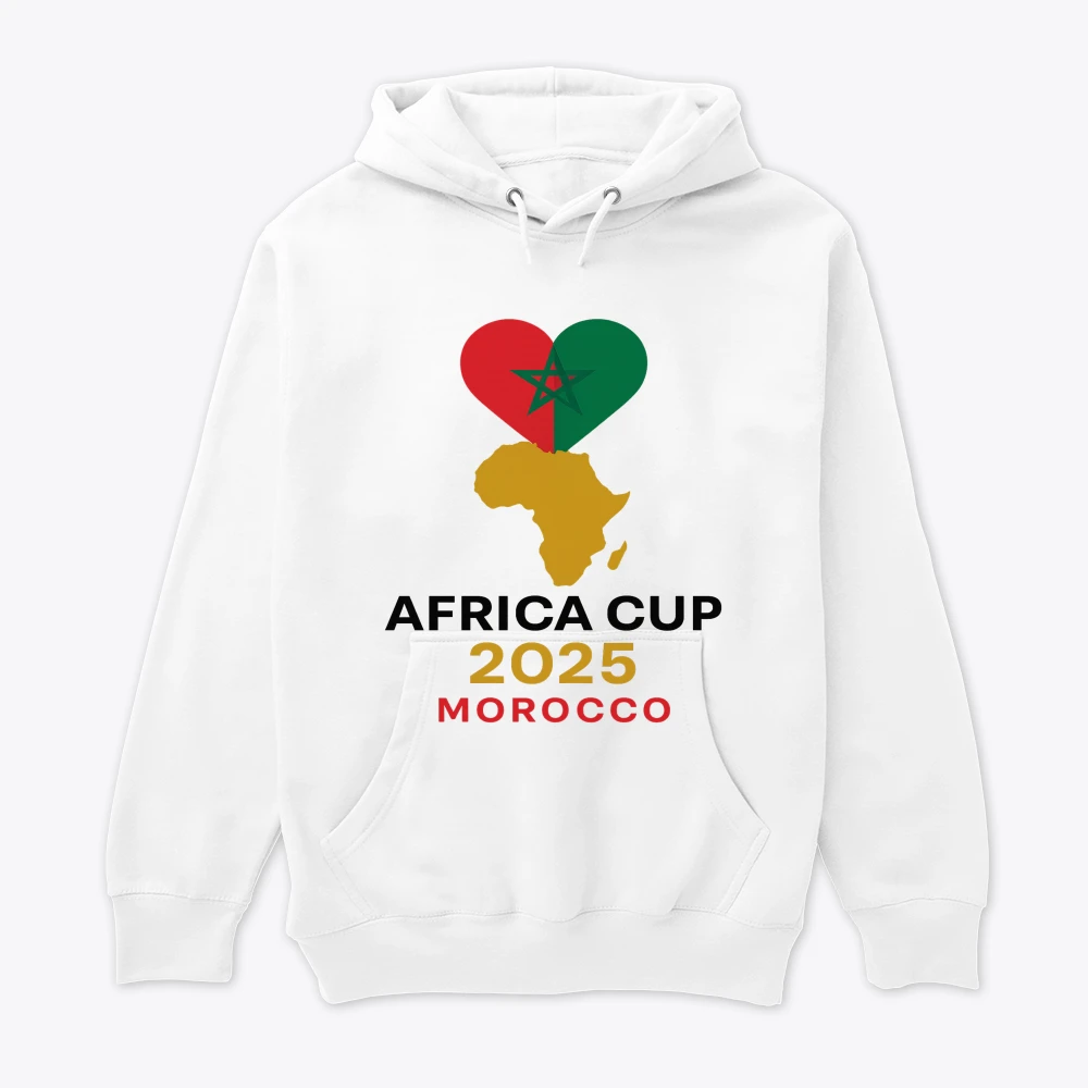 Hoodie CAN 2025 – Support Équipe Maroc  Capuche Coupe d’Afrique  هودي كأس إفريقيا 2025 – دعم المنتخب المغربي