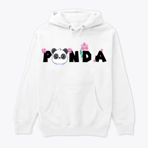 Hoodie باندا الأزهار – لمسة كيوت ودافئة |Sweat à capuche Panda Fleuri – Doux, mignon et confortable