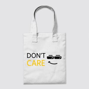 Don’t Care – Cool Attitude Emoji Design Tote Bag