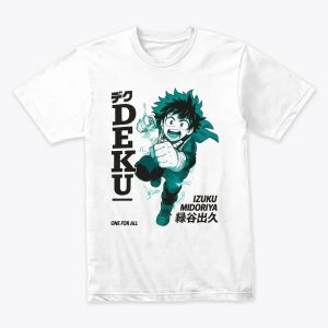 Deku "One For All" – Izuku Midoriya Anime Hero Design Tshirt
