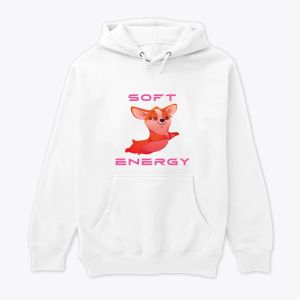 Hoodie "Soft Energy" - Cute Corgi Vibe