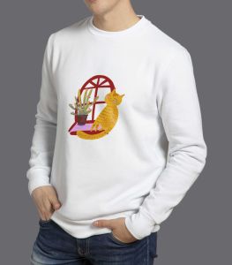 Sweat-shirt à motif chat Cat Sweatshirt Cadeau