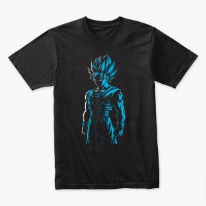Blue Aura Warrior – Anime Power in Silence Tshirt
