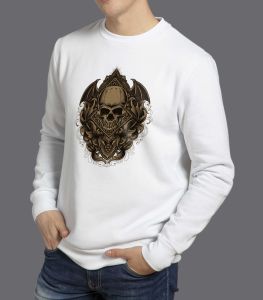 demon skull Sweatshirt high quality and 100% cotton