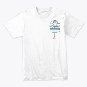 Minimalist Ocean Line Art Tshirt