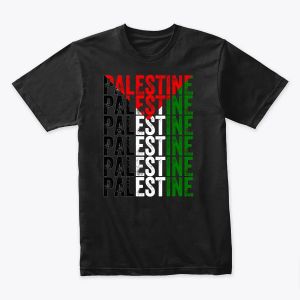Palestine Flag Colors Art - Distressed Solidarity T-shirt Design