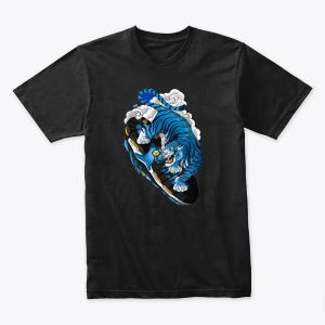 Blue Tiger on Nike TN Graphic T-Shirt | Unique Sneaker Art Tee