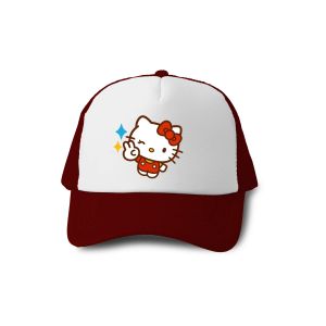 Kitty Peace Sign – Winking with Sparkles Casquette