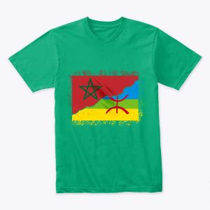 blended flags of morocco and amazigh