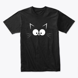 قطة فضولية – تيشيرت بسيط بطابع مرح | Chat Curieux – T-shirt Minimaliste et Fun