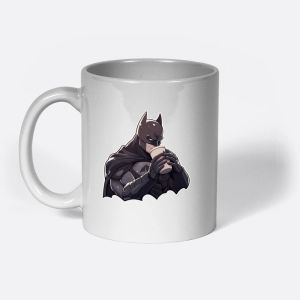DC Batman Drinks Coffee Mug