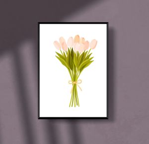 Tulip Flowers Poster A4