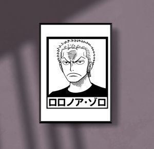 Zoro Manga Frame Poster A4