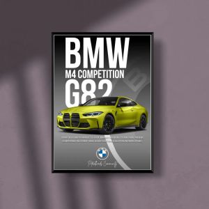 G82 BMW M4 Competition A4 POSTER