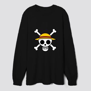 One Piece Straw Hat Pirates Jolly Roger Long-Sleeve Sweatshirt