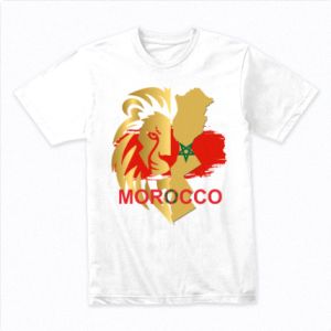 Morocco lion and Map Tshirt