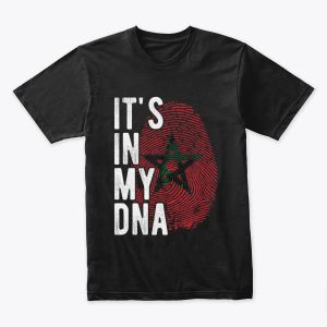 Morocco Flag Fingerprint: It's in My DNA T-shirt