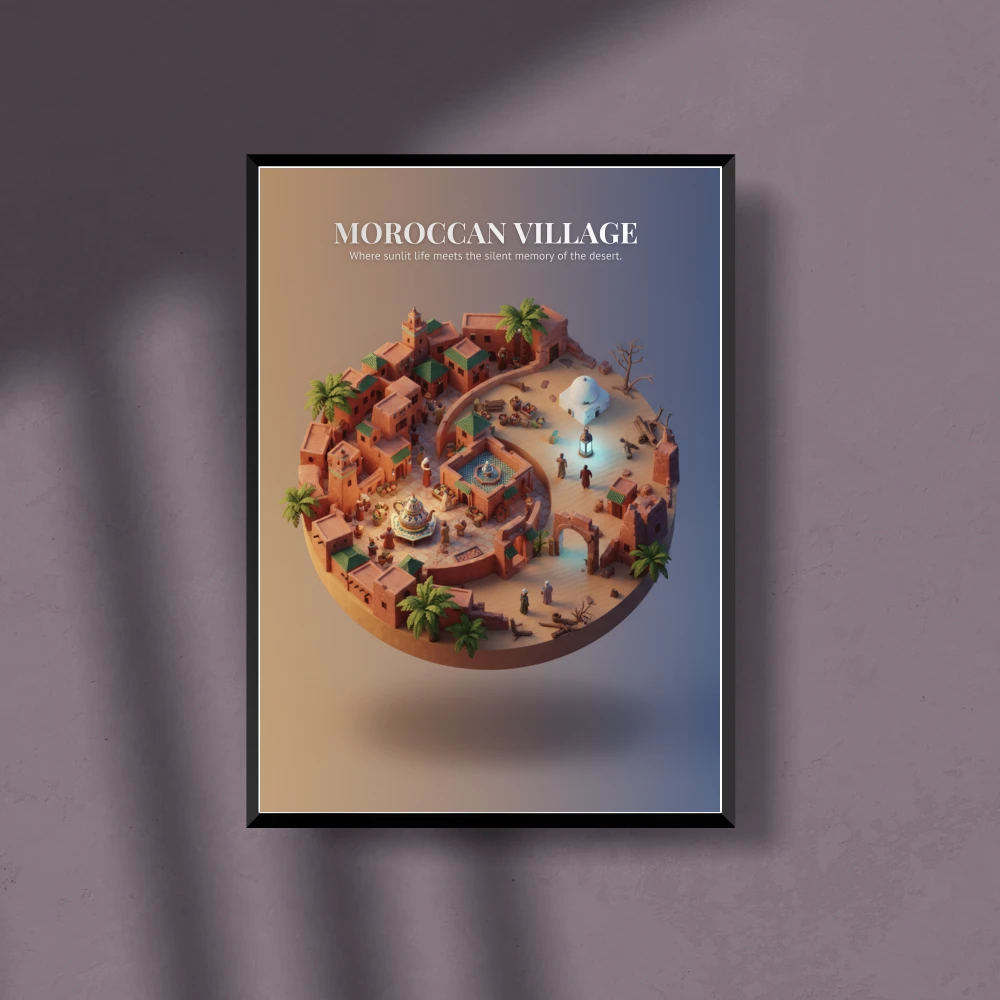 Miniature Moroccan Kasbah - Desert Bloom Diorama