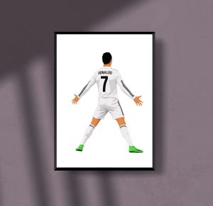 Ronaldo Iconic Celebration Pose Poster A4