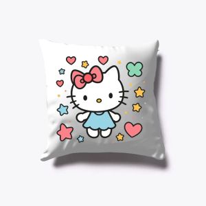 Kitty Glow – Magical Hearts and Stars Pillow