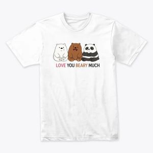 Love You Beary Much – Cute Bear Trio Illustration Tshirt